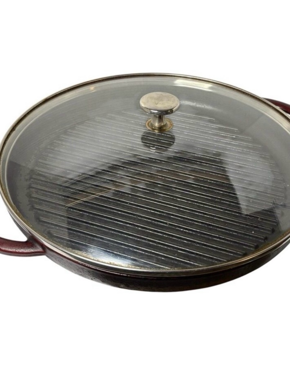 Staub Cast Iron Steamer/Grill Pan with Glass Lid